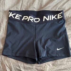 Nike Women's Navy Dri-Fit 3” Spandex